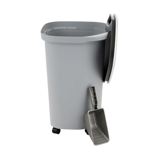 Dog Food Storage Container (25 lbs / Gray/Dark Gray)