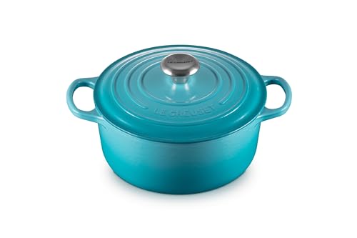 Enameled Cast Iron Round Dutch Oven (Caribbean / 4.5 Qt)