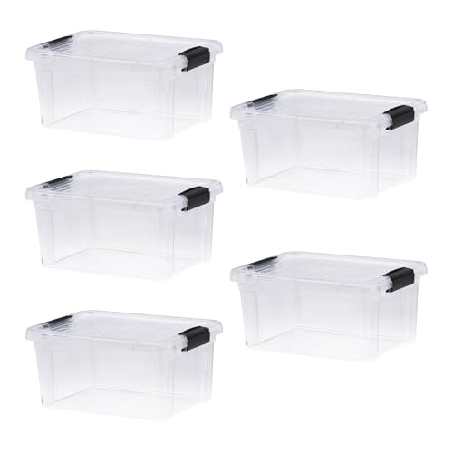6.6 Quart Clear Plastic Storage Boxes with Lids (6.6 Qt)