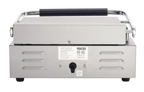 Commercial Panini Sandwich Grill Grooved Top w (Medium w/ Smooth & Grooved Plates)
