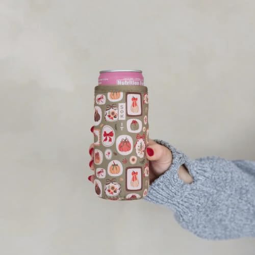CanSok Sleeve for Beer & Soda Insulated Neoprene Cover (The Pumpkin Gallery / 12oz Slim Can Sleeve)