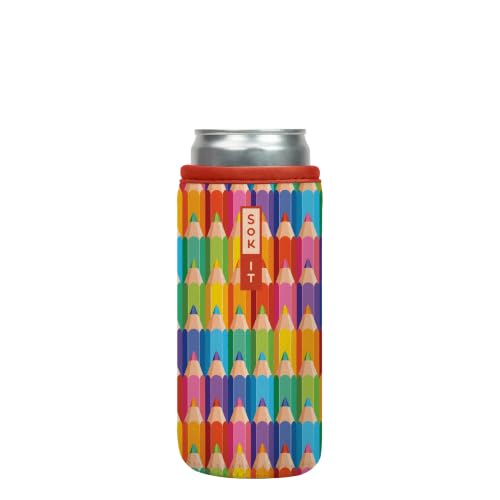CanSok Sleeve for Beer & Soda Insulated Neoprene Cover (Work of Art / 12oz Slim Can Sleeve)