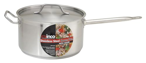 7 1 2 qt 7.5 qt Stainless Steel Sauce Pan with Cover (7.5 Quarts)