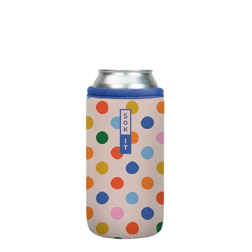 CanSok Sleeve for Beer & Soda Insulated Neoprene Cover (Dot Dot Dot / 16oz Can Sleeve)