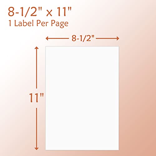 Full Sheet Shipping Labels (8-1/2" x 11" (1-UP) / 2000 Sheets)