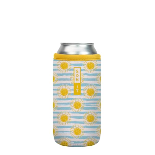 CanSok Sleeve for Beer & Soda Insulated Neoprene Cover (Good Day Sunshine / 16oz Can Sleeve)