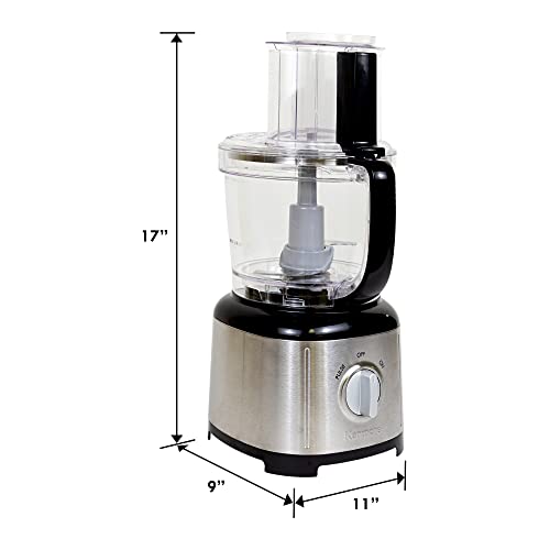 Kenmore 11 Cup Food Processor and Vegetable Chopper with Reversible Slicing (Black & Silver)
