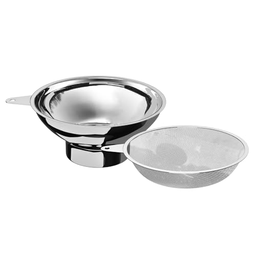 Canning Funnel with Stainless Steel Filter for Wide Mouth Mason Jars