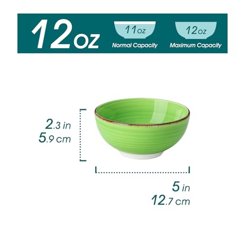 Bonita 12 Oz Small Bowls Set of 6 (Warm Color / 12 Oz)