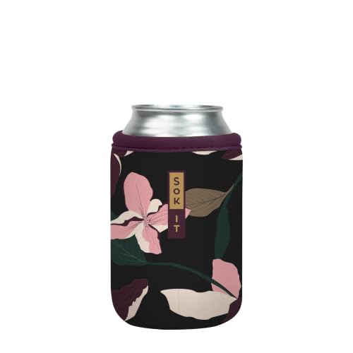 CanSok Sleeve for Beer & Soda Insulated Neoprene Cover (Modern Floral / 12oz Can Sleeve)