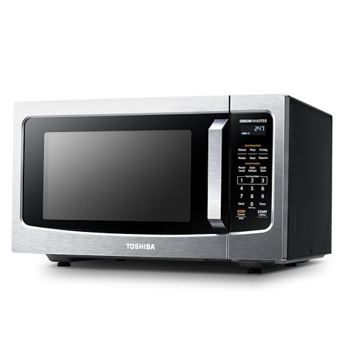 ML-EM45PIT(SS) Countertop Microwave Oven with Inverter Technology, Kitchen Essentials, Smart Sensor, Auto Defrost, 1.6 Cu.ft, 13.6" Removable Turntable, 33lb.&1250W, Stainless Steel (Inverter-1.6 Cu.Ft.)