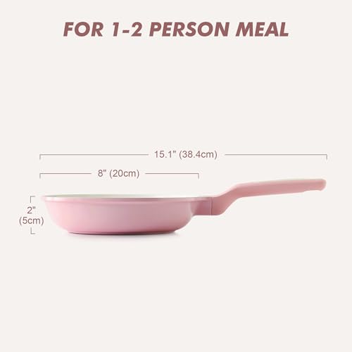 Nonstick Ceramic Frying Pan 8 (8 Inch / Sakura Pink)