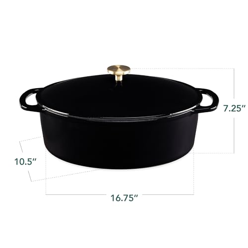 Oval 7.5 Quart Enamel Cast (Black Licorice / 7.5qt Oval)