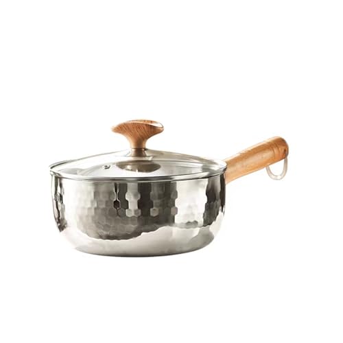 2.2 Quart Silver Stainless Steel Sauce Pot with Inverted Mouth (2.2 Quarts)