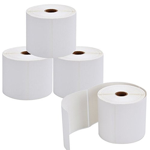 4x6 Direct Thermal Shipping Labels for Zebra 2844 ZP (White / 4 Rolls | 1800 Labels)