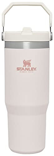 IceFlow Flip Straw Tumbler with Handle 30 oz (Rose Quartz / 30 Ounces)
