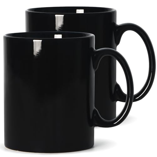 22 oz Large Coffee Mugs (Black)