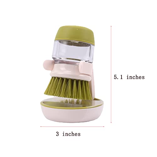 Dish Brush with Soap Dispenser (Gray)