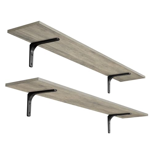 Long Wall Shelves (Grey Wash / 47.3 Inch)