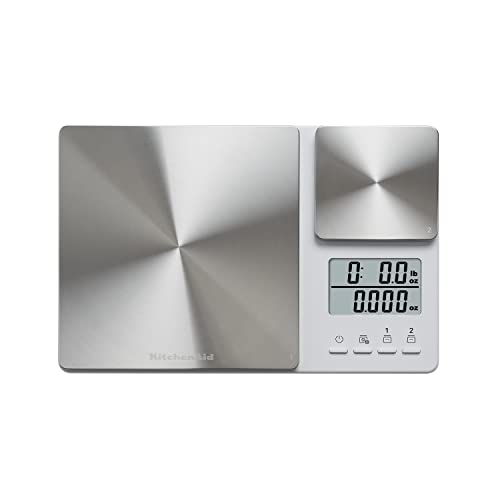 KQ909 Dual Platform Digital Kitchen and Food Scale (White / Dual Platform)