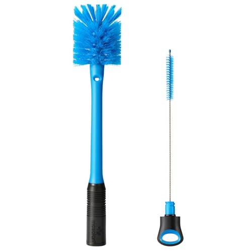 2-in-1 Bottle Brush and Straw Cleaner Brush, Breezy Blue, 1 Pack (Breezy Blue / 1 Count (Pack of 1))