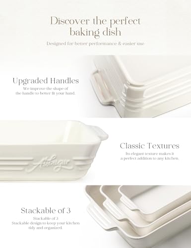 Ceramic Baking Dish Set (White)