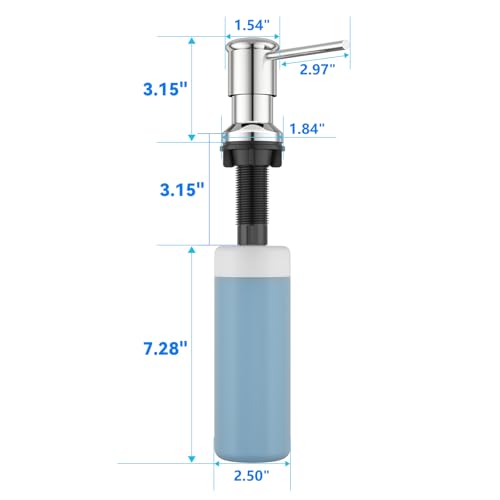 Dish Soap Dispenser (Chrome / With Bottle)