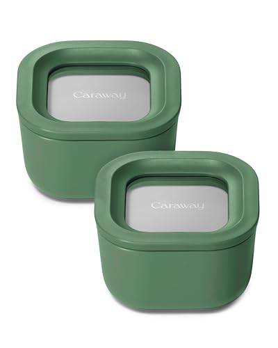 2 Piece Glass Food Storage Container Set (Sage / 1.75 Cup Food Storage (2x))