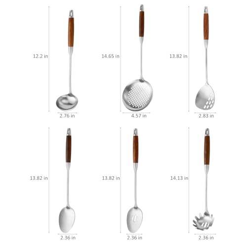 18 10 Stainless Steel Kitchen Utensils Set (Small / SILVER-6 Pieces)