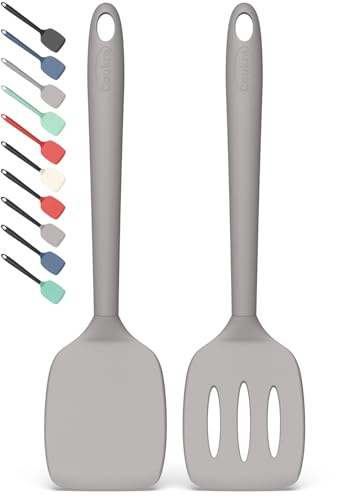 2 Pack Silicone Spatula Set (PureGray-A)