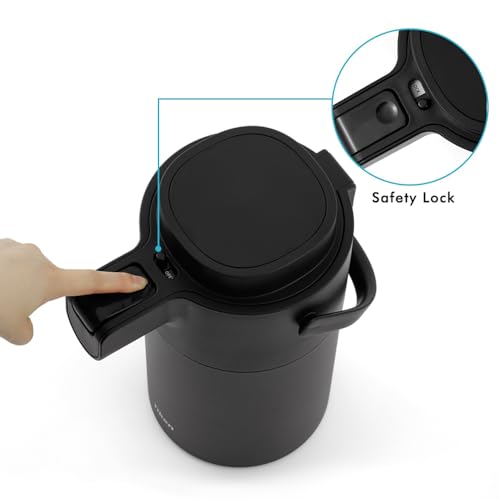 Airpot Coffee Dispenser with Pump (102 Ounces / Black)