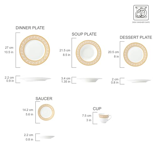 40 Pieces Vintage Gold Dinnerware and 18 (40 Piece Service for 4)