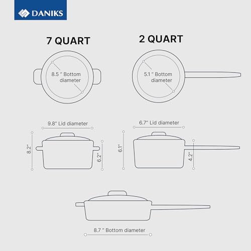 Modern 11 Piece Stainless Steel Cookware Set with Glass Lids (11-Piece Set)
