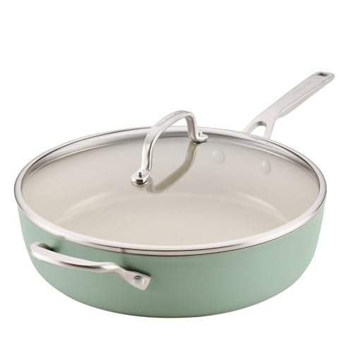 Hard Anodized Non Stick Ceramic Frying Pan 5 (Cardamom / 5 Quart)
