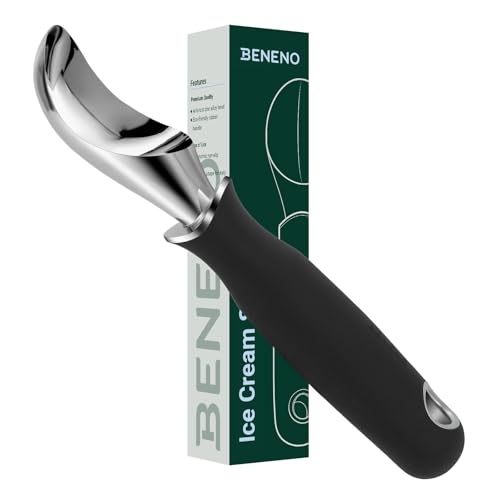 Premium Heavy Duty Ice Cream Scoop with Ergonomic Grip Handle