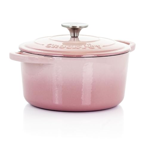 Artisan Round Enameled Cast Iron Dutch Oven (Blush Pink / 3-Quart)