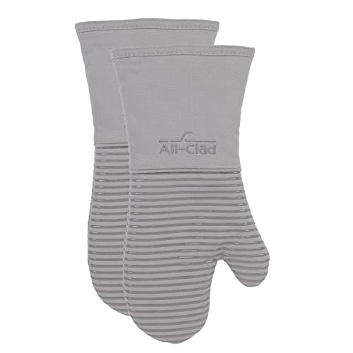 Silicone Oven Mitts (Titanium / 2 Pack)