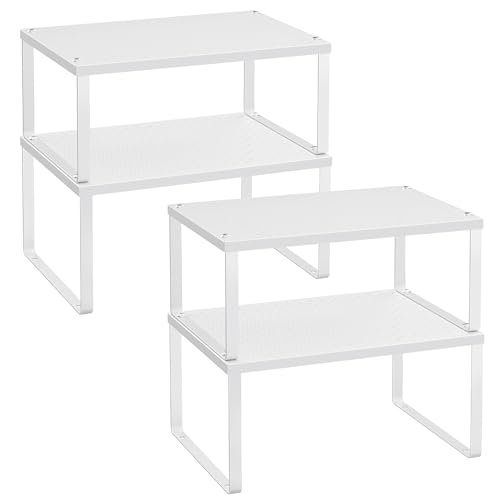 Set of 4 Metal Spice Racks (White / 4 Tiers (9"D x 12.6"W))