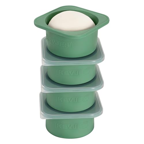 PLUS Large 1000ml Pizza Dough Proofing Boxes for DIY Artisan Pizza (4Green Plus)
