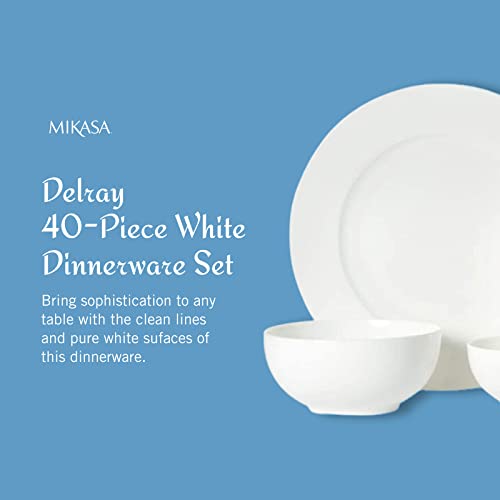 Delray 40 Piece Bone China Dinnerware Set (Delray)