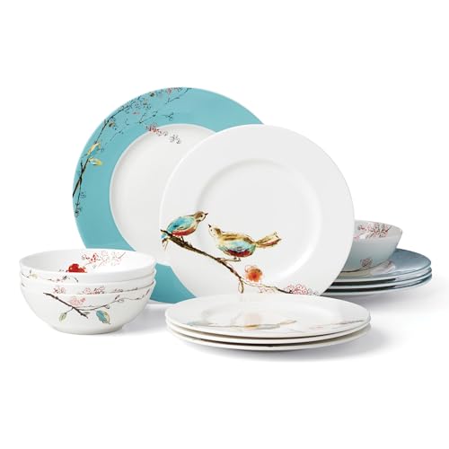 Chirp Porcelain 12 (12-Piece Dinnerware Set)