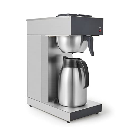 12 Cup Commercial Coffee Maker with 74oz Thermal Carafe (Stainless / 12 Cups)