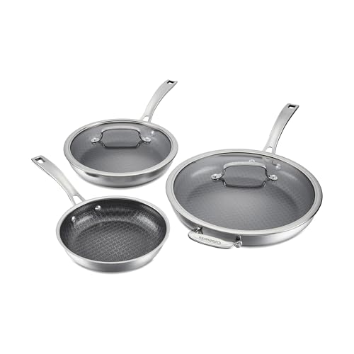 Skillet Set PurelySear Hybrid Stainless Steel 5 Pc (5-Piece Set)