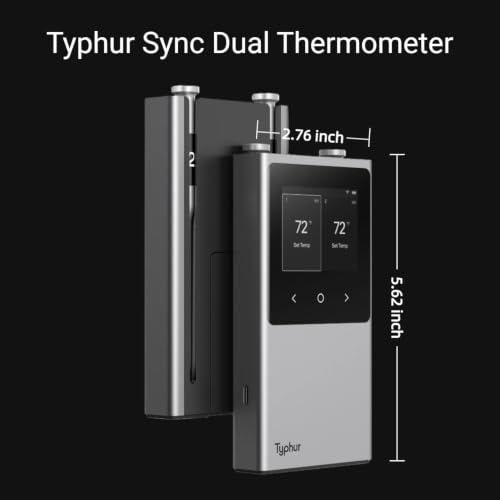 Smart WiFi Wireless Meat Thermometer with 2 Thin Probes & 6 Sensors (2 Probes)