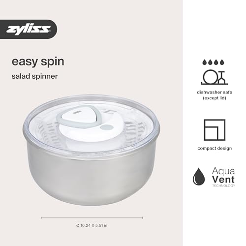 Easy Spin 2 AquaVent Large Salad Spinner (Silver / Large)