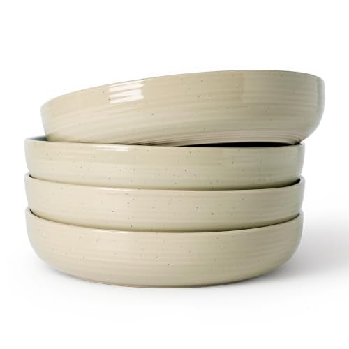 Milkyway 33 oz Pasta Bowls Set of 4 (Light Cream Green / Set of 4)