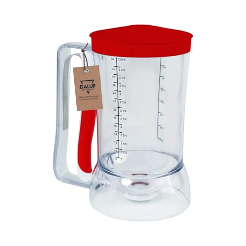 Mess Free Pancakes Pourer & Cupcake Batter Dispenser (Red)