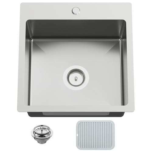 18x18 In Drop In Kitchen And Bar Sink (18x18 Stainless)