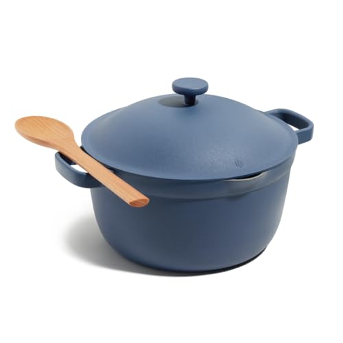 Perfect Pot 5.5 Qt Nonstick Ceramic Pot & Dutch Oven with Lid (5.5 Quarts / Blue Salt)