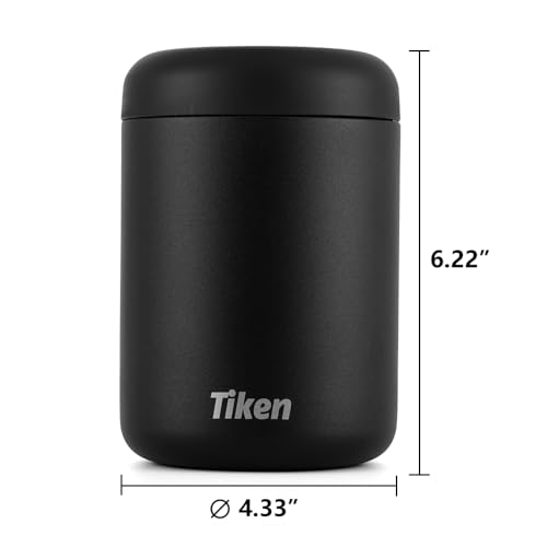 Airtight Coffee Canister Compact Size for Outdoors (830ml / Black)